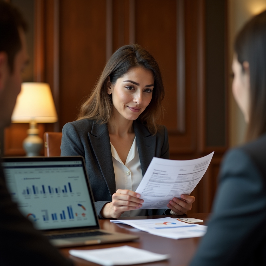Коммерческий директор на стратегической сессии по финансам