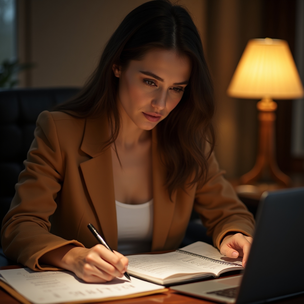 Женщина-руководитель изучает финансовые показатели бизнеса