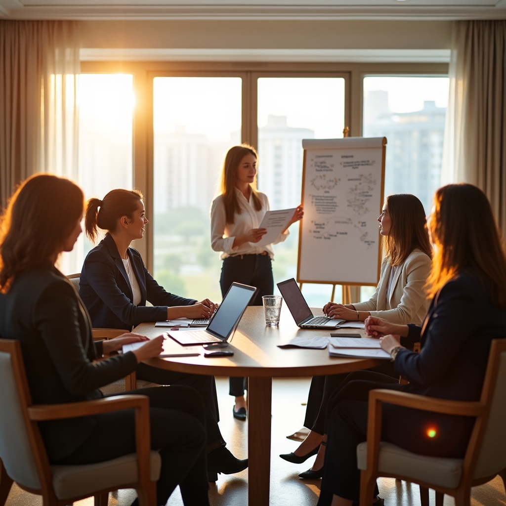 Группа женщин на финансовом тренинге